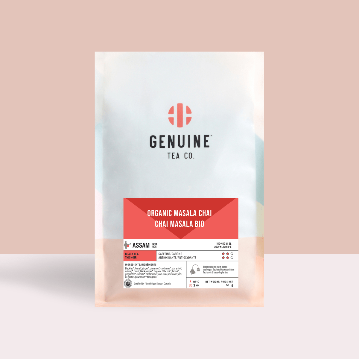 Pyramid Tea Bags - Organic Masala Chai Black Tea - Genuine Tea