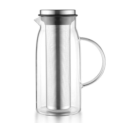 Genuine Tea Glass Iced Tea Pitcher with Stainless Steel Removable Infuser