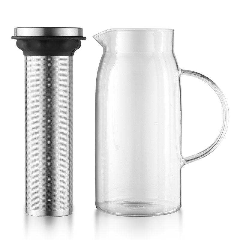 Genuine Tea Glass Iced Tea Pitcher with Stainless Steel Removable Infuser