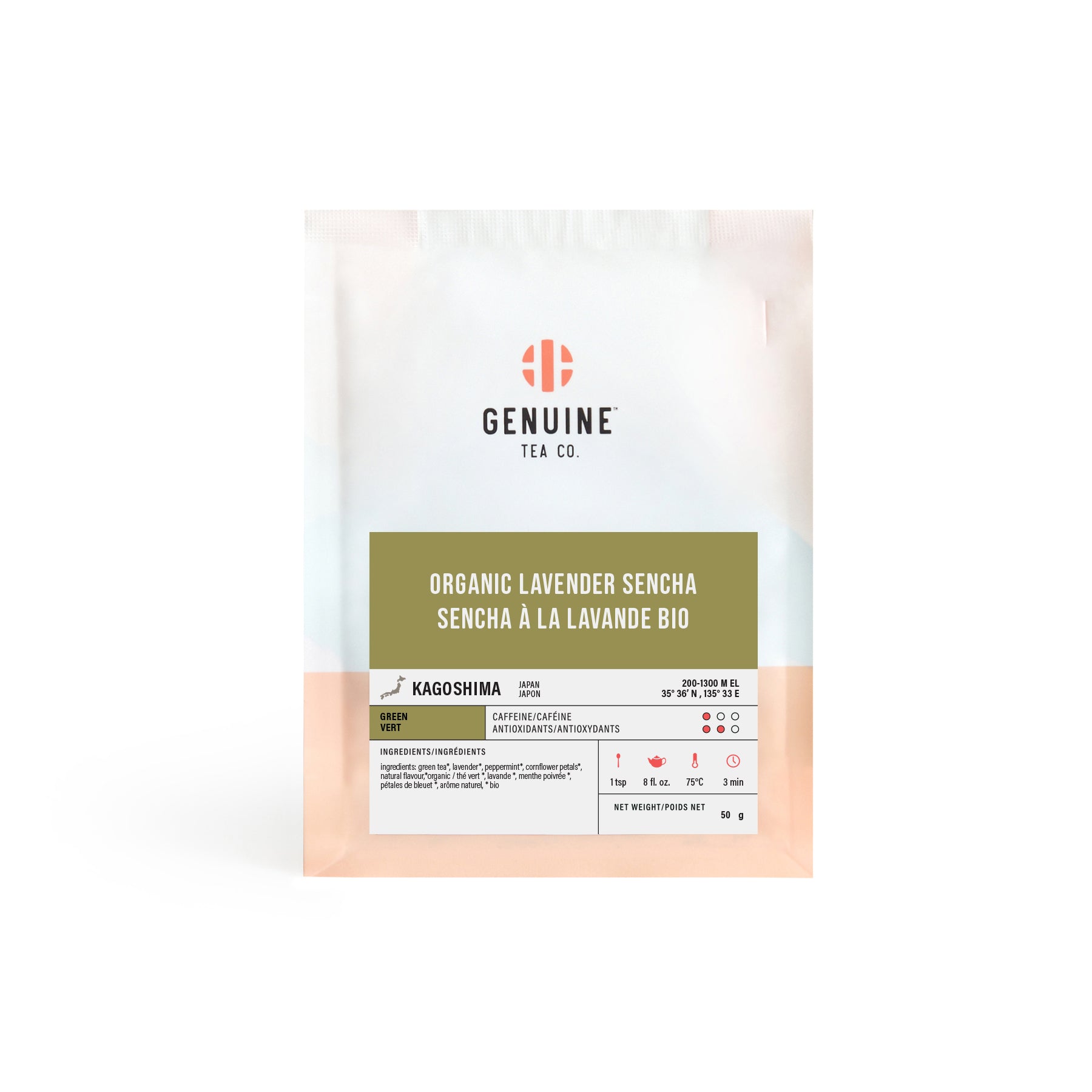 Organic Lavender Sencha Loose leaf Tea Toronto Canada