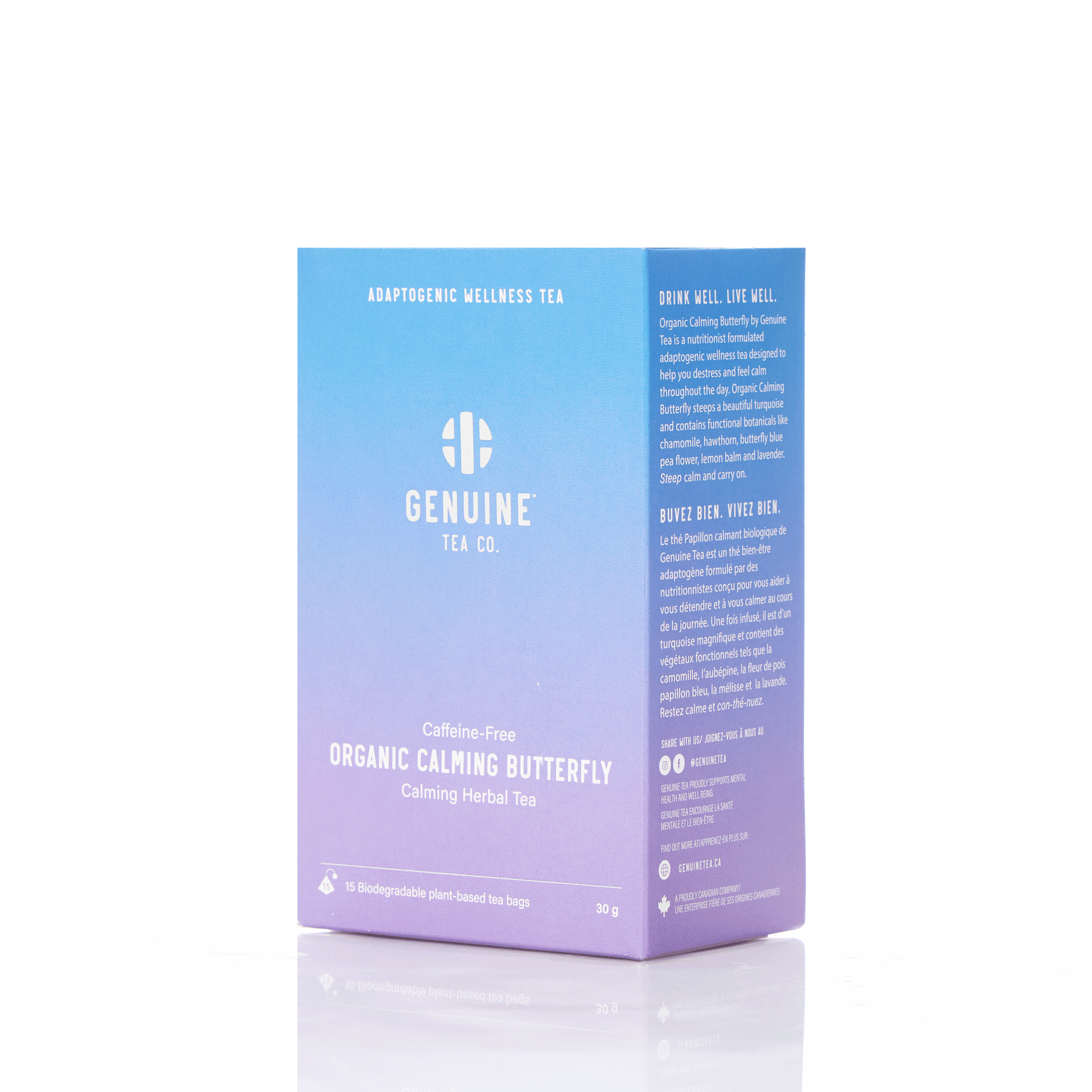 Organic Calming Butterfly Pyramid Tea Bags – Genuine Tea