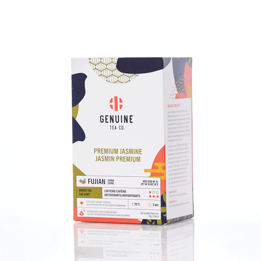 Premium Jasmine Biodegradable Plant-based Pyramid Tea Bags Looseleaf Toronto Canada
