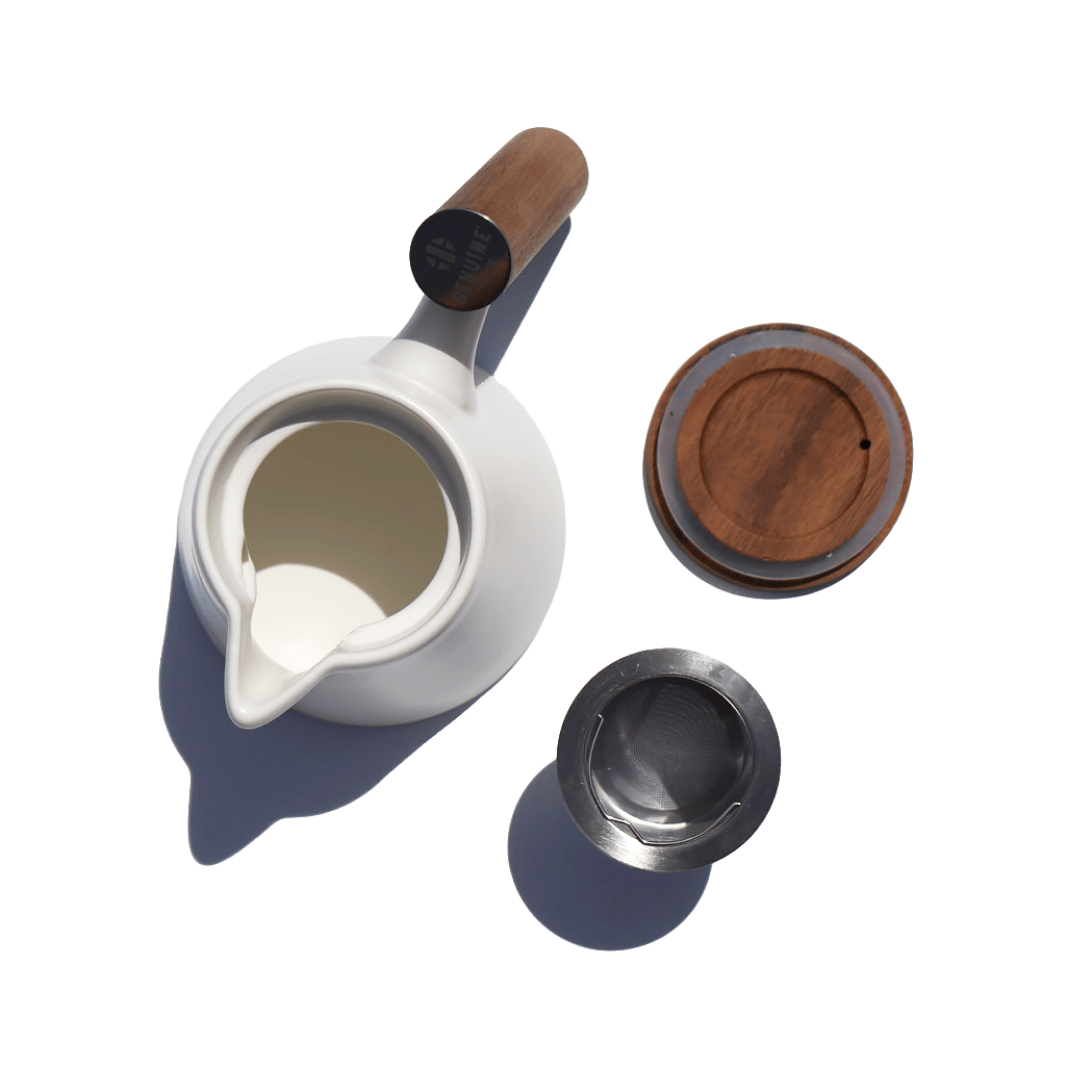 Ceramic Tea Pot with Infuser + Lid - Genuine Tea