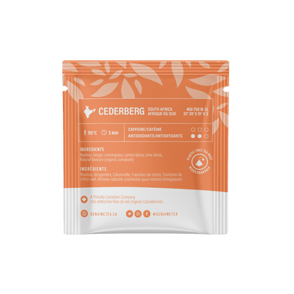 Individually Wrapped - Lemon Ginger Rooibos - 100 Teabags - Genuine Tea