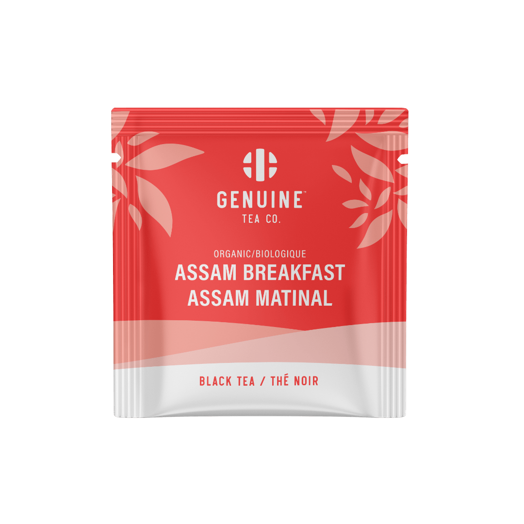 Individually Wrapped - Organic Assam Breakfast - 100 Teabags - Genuine Tea