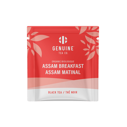 Individually Wrapped - Organic Assam Breakfast - 100 Teabags - Genuine Tea