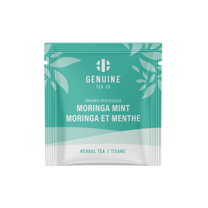 Individually Wrapped - Organic Moringa Mint - 100 Teabags - Genuine Tea