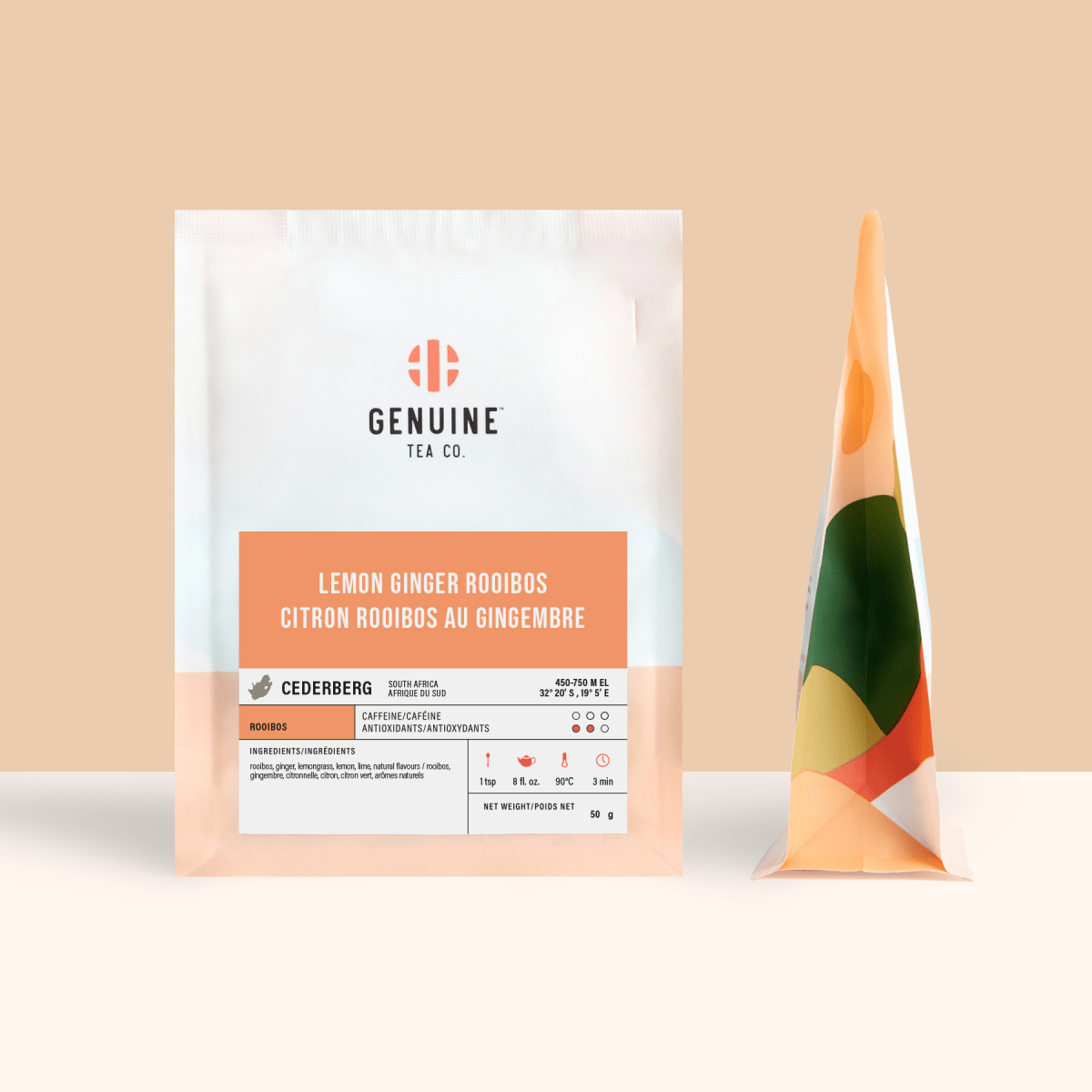 Lemon Ginger Rooibos - Herbal Tea - Genuine Tea