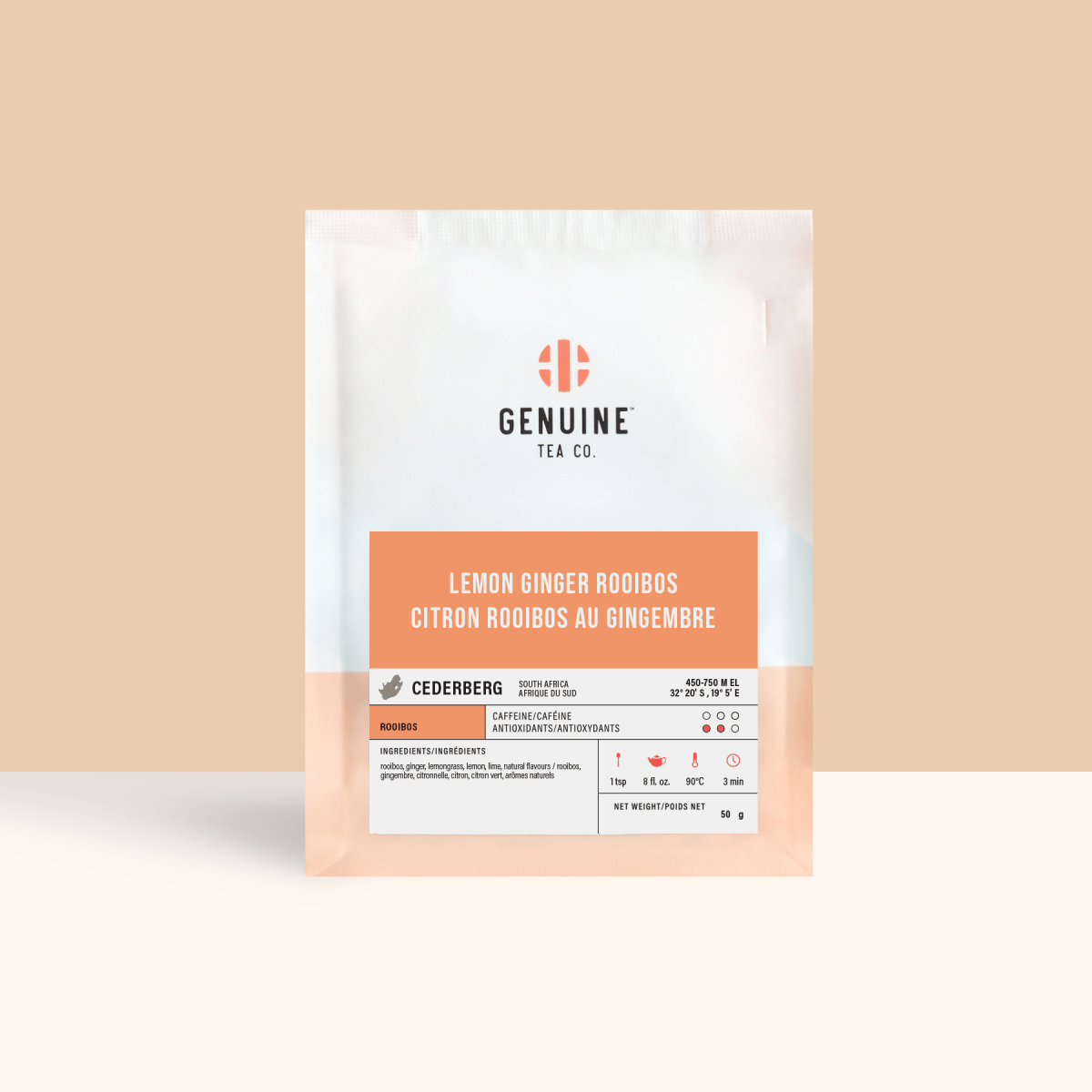 Lemon Ginger Rooibos - Herbal Tea - Genuine Tea