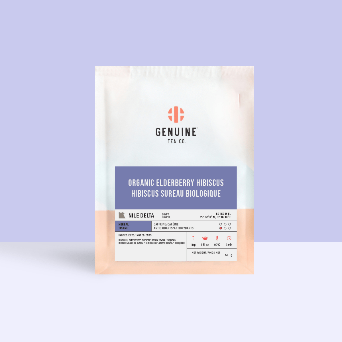 Organic Elderberry Hibiscus - Herbal Tea - Genuine Tea