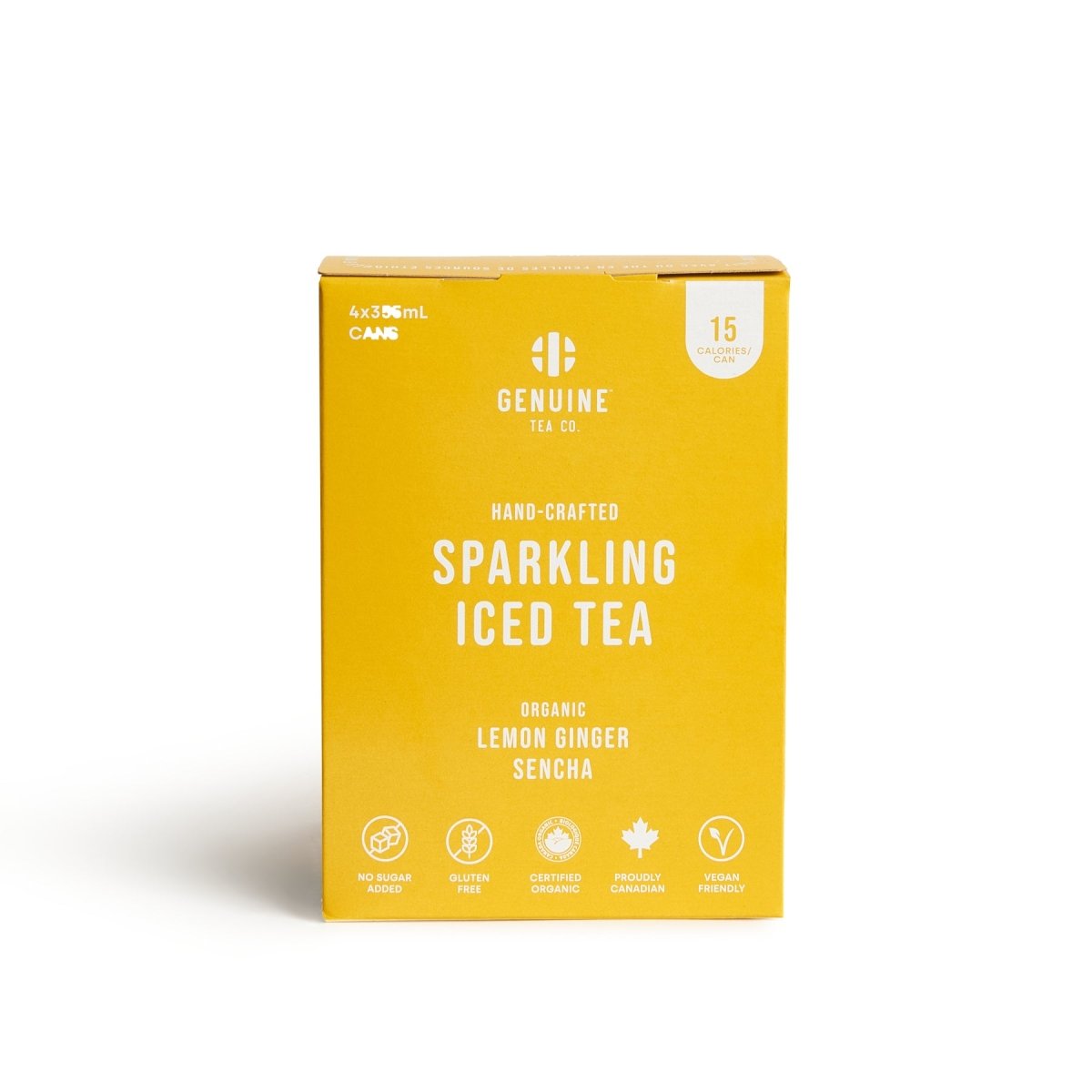 Organic Lemon Ginger Sencha - Sparkling Iced Tea - Genuine Tea