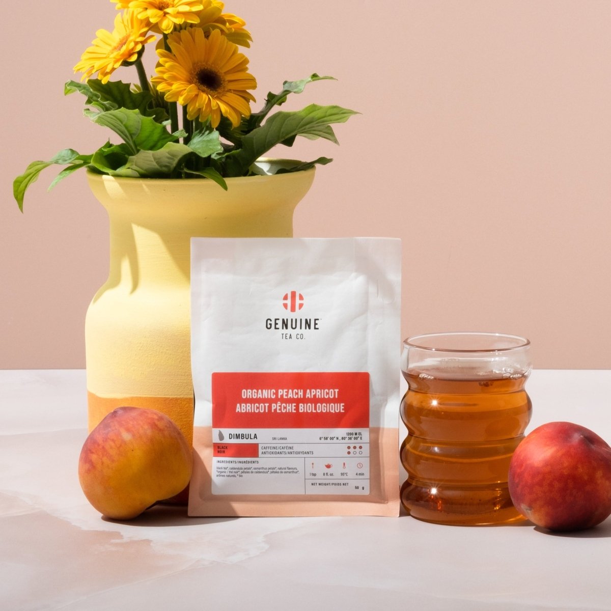 Organic Peach Apricot - Black Tea - Genuine Tea