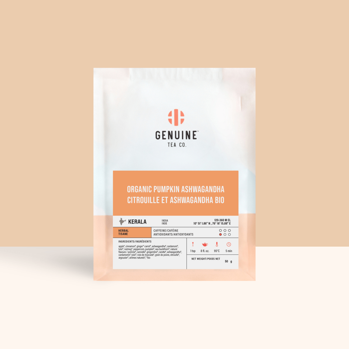 Organic Pumpkin Ashwagandha - Herbal Tea - Genuine Tea