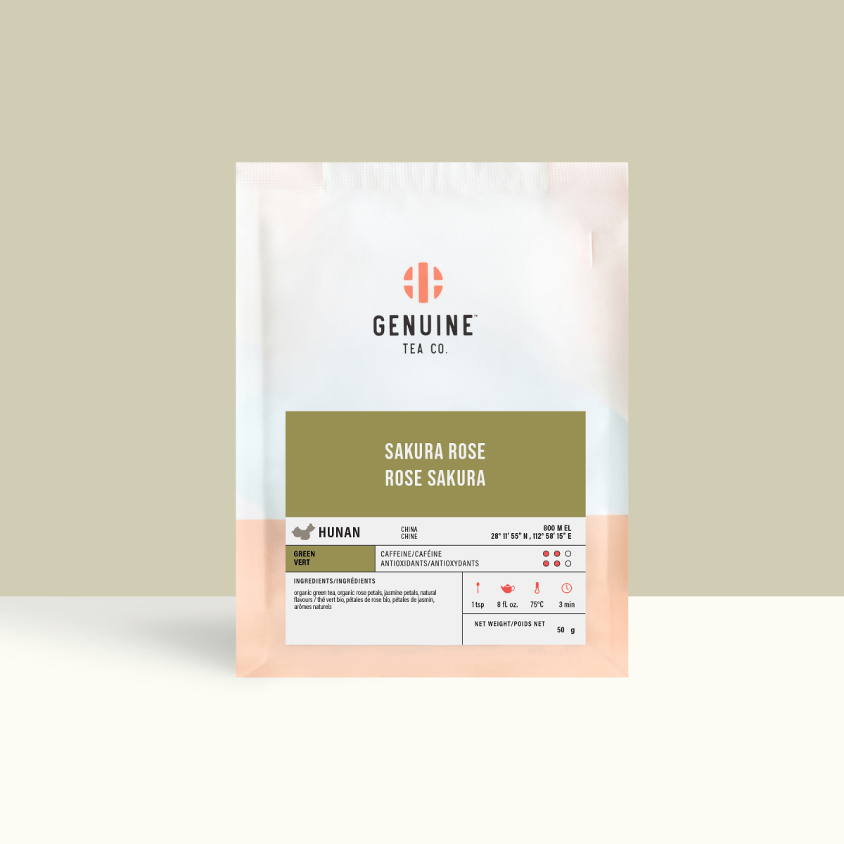 Organic Sakura Rose - Green Tea - Genuine Tea