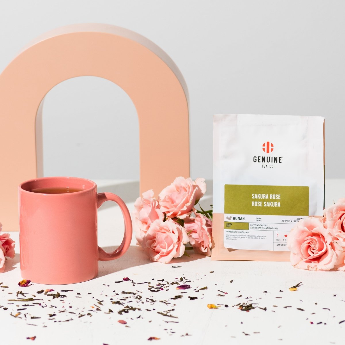Organic Sakura Rose - Green Tea - Genuine Tea