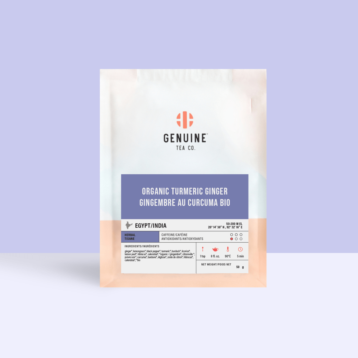 Organic Turmeric Ginger - Herbal Tea - Genuine Tea