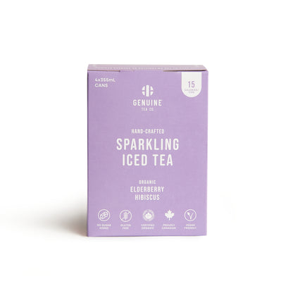 Organic Elderberry Hibiscus - Sparkling Iced Tea