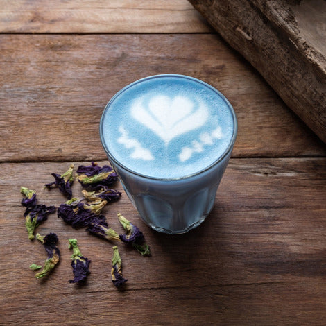 Blue Matcha Butterfly Pea Flower Microground Latte Blend Tea Powder Toronto Canada