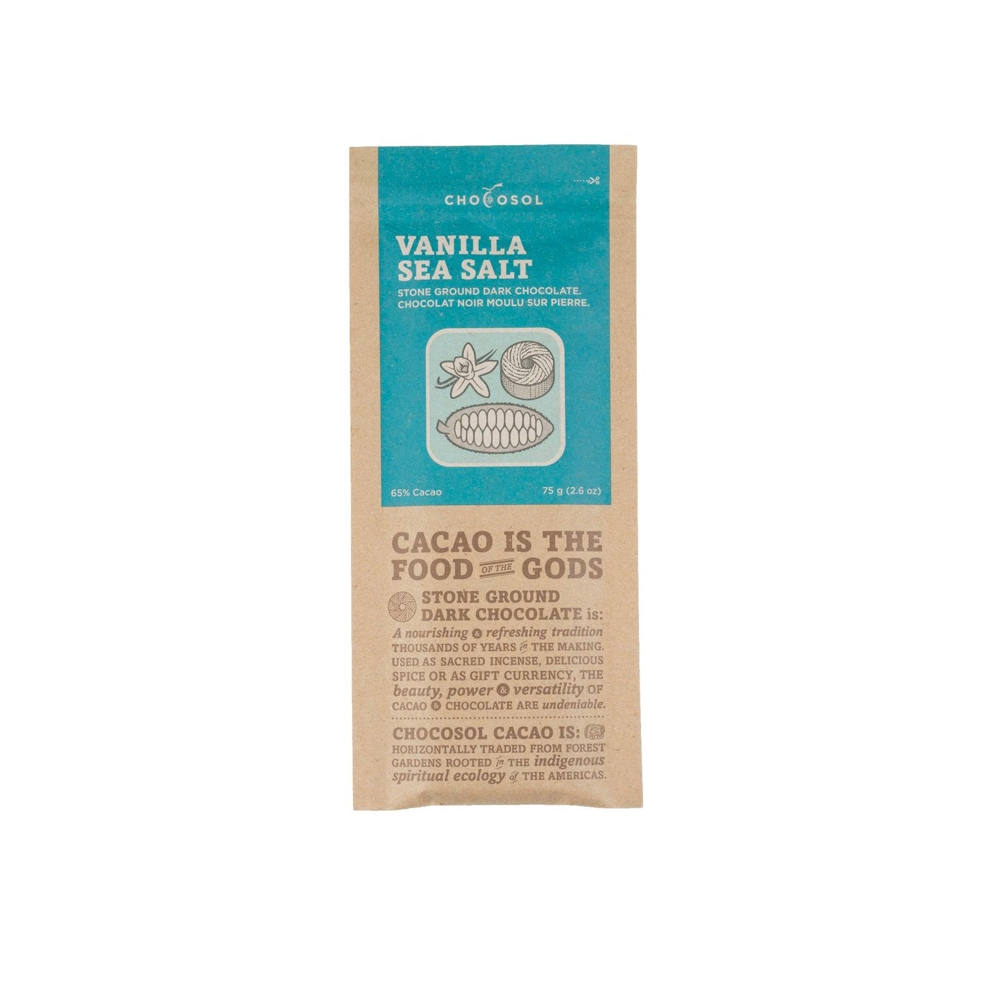 Vanilla Sea Salt + 65% Dark Chocolate Bar - Genuine Tea